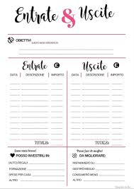 Entrate E Uscite Budget Mensile Consigli Per Risparmiare Bullet Journal Key