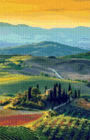 12 x 17.9 (30.5 x 45.6 cm) stitch/in: Tuscany Sunset Landscape Cross Stitch Pattern Pdf Instant Etsy In 2021 Sunset Landscape Cross Stitch Stitch Patterns