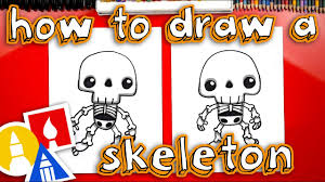 Grab your pencil and paper and watch as i guide you through these easy to follow drawing instructions. How To Draw A Cute Skeleton Kawaii Youtube