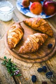 Everything starts with a croissant!! how are the croissants related to a travel/photography blog? Croissants On Table Photograph By Mythja Photography