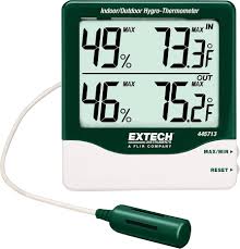 Amazon.com: Extech 445713 Big Digit Indoor Outdoor Hygro ...