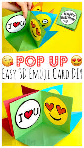 When you go to the store, most of the work is already. Easy Emoji Pop Up Cards Red Ted Art Make Crafting With Kids Easy Fun