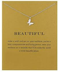 Protected by us pat no. Amazon Com Friendship Compass Necklace Good Luck Butterfly Pendant Chain Necklace With Message Card Gift Card For Women Girl Jewelry