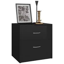 Weißer nachttisch lacromas im landhausstil 60 cm. Vidaxl Nachttisch Hochglanz Schwarz 40 X 30 X Kaufland De