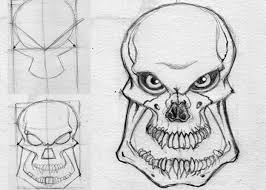 Cool Drawing Tutorials How To Draw An Evil Skull Learn How To Draw Animals Easy People Step By Step Drawing And T Drawings Easy Drawings Drawing Tutorial