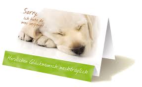 Zwei sich liebende menschen aus ihrer familie bzw. Extraknick Karte Schlafender Hund Herzlichen Gluckwunsch Nachtraglich