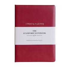 Deciding to serve cheese and wine for a book club party is an easy call. Leather Dinner Party Book Claret The Stamford Notebook Co