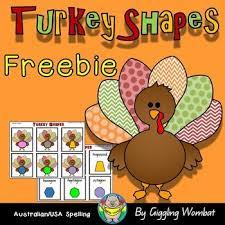How to set up thanksgiving turkey shapes sticky wall grab your orange construction paper and scissors. Turkey Shapes Matching Shapes With A Fun Turkey Theme Thanksgiving Kindergarten Thanksgiving Preschool November Preschool Themes