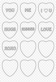 The kids will love these fun santa coloring pages. Candy Heart Coloring Sheets With 6 Free Printable Heart Printable Candy Hearts Coloring Hd Png Download Vhv
