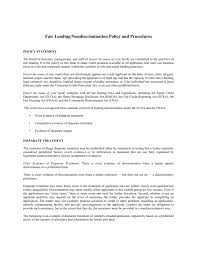 9 aba toolbox on fair lending risk source 6: Fair Lending Nondiscrimination Policy And Procedures Policy