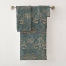 Vintage William Morris Peacock And Dragon Bath Towel Set Zazzle Com Towel Set Bath Towel Sets Towels Design