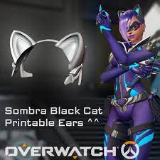Free STL file Overwatch Sombra black cat ears printable cosplay・3D printer  model to download・Cults