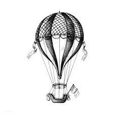 Download Premium Vector Of Hand Drawn Hot Air Balloon 410875 Hot Air Balloon Drawing Hot Air Balloons Art Air Balloon Tattoo