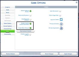 Make sure enable custom content and mods are checked (turned on) in game options: Sims 4 How To Fix Problems With Mods Cc