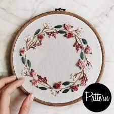 ✓ free for commercial use ✓ high floral pattern images. Flower Wreath Embroidery Pattern Flower Embroidery Designs Embroidery Flowers Pattern Embroidery Patterns Vintage