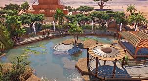 Flamingo Habitat Overview From Another Angle Link In Comments Planetzoo In 2020 Zoo Architecture Habitats Zoo Park