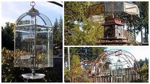 Bird Feeder Rain Guard Create A Stylish Rain Guard For Your Bird Feeder From Light Fixtures Bird Feeders Habitat Restore Bird House Feeder