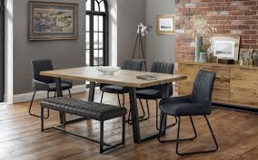 All natural wood and entirely handmade. Brooklyn Soho Dining Set Bench 4 Chairs Julian Bowen Limited