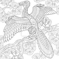 Malvorlagen und malbücher tragen maßgeblich zu einer effektiven förderung der kreativität unserer jüngsten bei. Malvorlage Von Archaeopteryx Dinosaurier Fossilen Vogel Der Leinwandbilder Bilder Flugel Dino Pflanzen Fressend Myloview De