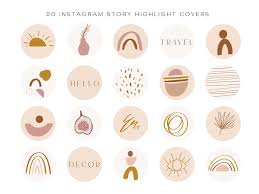Instagram Story Highlight Icons Boho Instagram Abstract Etsy In 2021 Instagram Highlight Icons Instagram Icons Story Highlights