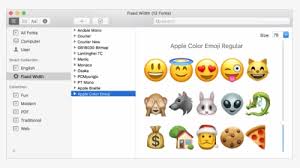 The Font Book Window Showing The Apple Color Emoji Apple Emoji Font Hd Png Download Transparent Png Image Pngitem