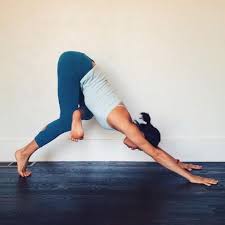 Variation Of Downward Dog With Some Pigeon Thrown In There Bikram Yoga Easy Yoga Workouts Yoga Asanas
