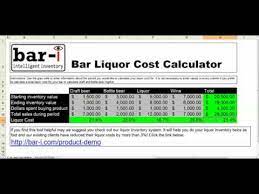 Liquor Cost Formula Ad Youtube