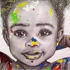Pin By Tonnie Hemphill On Faces Black Baby Art Afro Art Black Art