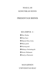 We did not find results for: Doc Makalah Komunikasi Bisnis Presentasi Bisnis Dea Irwin Academia Edu