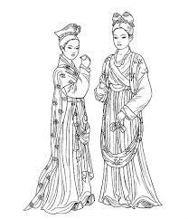 Coloring pages, superhero coloring pages / by rishabh. Two Beautiful Ladies In Ancient China Gown Coloring Page Japanese Embroidery Coloring Pages Ancient China