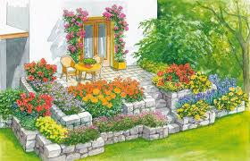 Kleine Terrasse Gross In Form Kleine Terrasse Cottage Garten Design Gartenmauern