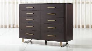Gwen 10 Drawer Wood And Metal Dresser Reviews Crate And Barrel Wood And Metal Top Furniture Wood