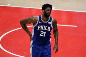 76ers center joel embiid, who sustained a knee injury in the first. Joel Embiid Doubtful For Game 5 Of Philadelphia 76ers Vs Washington Wizards Nba Playoff Series