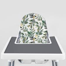 Sage And Gold Berries Ikea Antilop Highchair Cover High Chair Cover For The Klammig Or Pyttig Highchair Cover Ikea High Chair Handmade Cushion Covers