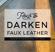 The easy way to darken faux leather | MountainModernLife.com