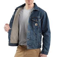 Carhartt Men S Sherpa Lined Denim Jacket Sherpa Lined Denim Jacket Carhartt Denim Jacket Lined Denim Jacket