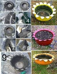 Amazing Interior Design Machen Sie Diese Wundervollen Reifen Pflanzgefasse Fur Ihren Garten Amazing Design Diese Tire Garden Garden Art Diy Recycled Garden