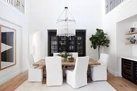 Vingli sideboard buffet black storage cabinet kitchen console table with 2 cupboards, 2 open shelves, bottom shelf for kitchen, dining room, living room 4.0 out of 5 stars 1 $169.99 $ 169. Salvaged Wood Dining Table With White Slipper Dining Chairs Transitional Dining Room