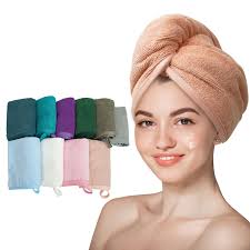 Absorbent Shower Head Wrap Hair Turban Microfiber Terry Dry Hair Towel
