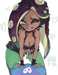 Her signature color is teal. Marina Fanart By R3dfive Splatoon Know Your Meme