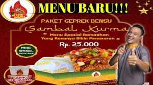 Paket geprek bensu duo sambal✨ yeay. Geprek Sambal Kurma Menu Baru Geprek Bensu Youtube