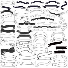 Banner Clip Art Digital Banner Ribbon Clipar Digital Etsy Banner Clip Art Banner Drawing How To Draw Ribbon