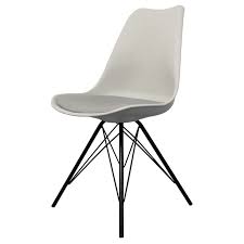 Current price $221.75 $ 221. Buy Eiffel Inspired Grey Plastic Dining Chair With Black Metal Legs