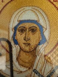 5x7 St. Brigid of Kildare Byzantine Orthodox Christian Icon, Machine  Embroidered