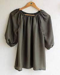 Olivia is a peasant blouse with a gathered neckline and no fastenings. Free Peasant Blouse Pattern With Sewing Tutorial