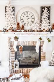 Birch Logs For Fireplace Decoration Bhome Christmas Tour Christmas Fireplace Decor Fireplace Mantel Decor Christmas Mantels