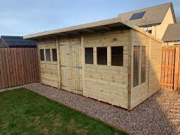 Our 16x8 wooden sheds make fantastic workshops, spacious storage solutions, or even just a sheltered place to relax in your outdoor space. Pent Sheds Northern Garden Sheds Sheds Newcastle