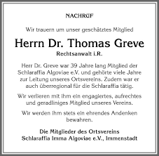 Traueranzeigen von Thomas Greve