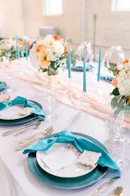 The best decor ideas for an outdoor wedding. Whimsical Teal And Coral Wedding Ideas Every Last Detail