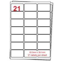 Perfect for promotional use or personalizing favors at special events ; A4 Label Sheets 21 Labels Per Sheet